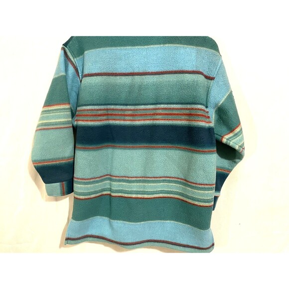 VTG Outbrook Womens Fleece Jacket Sz M Full Zip Plaid Green Pink Pockets - Picture 7 of 11